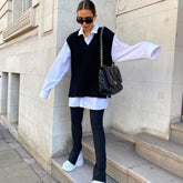 Updated Style Knit Oversized Vest